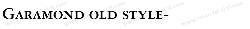 Garamond old style字体转换